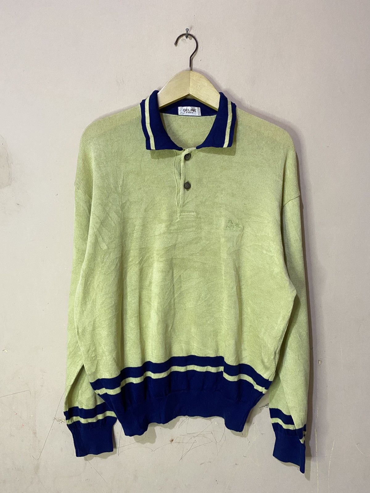 Celine 90s Celine Hedi Slimane Era Long Knitted Wool Size US L / EU 52-54 / 3 - 1 Thumbnail