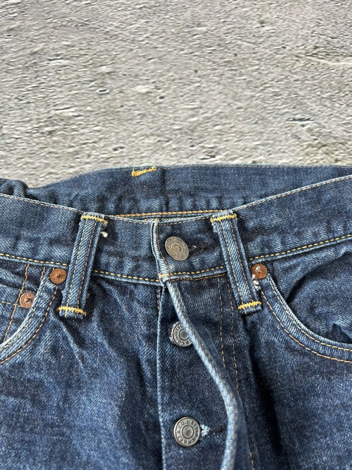 Evisu Evisu jeans daicock vintage selvedge navy big logo white Size 28" / US 6 / IT 42 - 9 Thumbnail