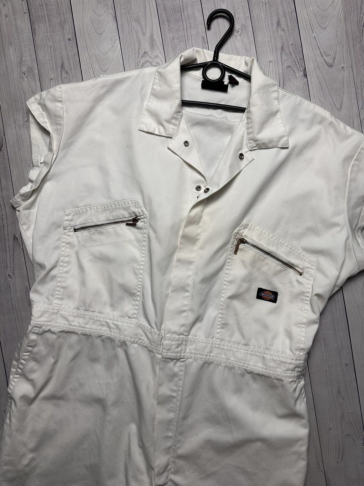 Dickies × Vintage Vintage Dickies overall streetwear size XL logo white denim Size US 36 / EU 52 - 2 Thumbnail