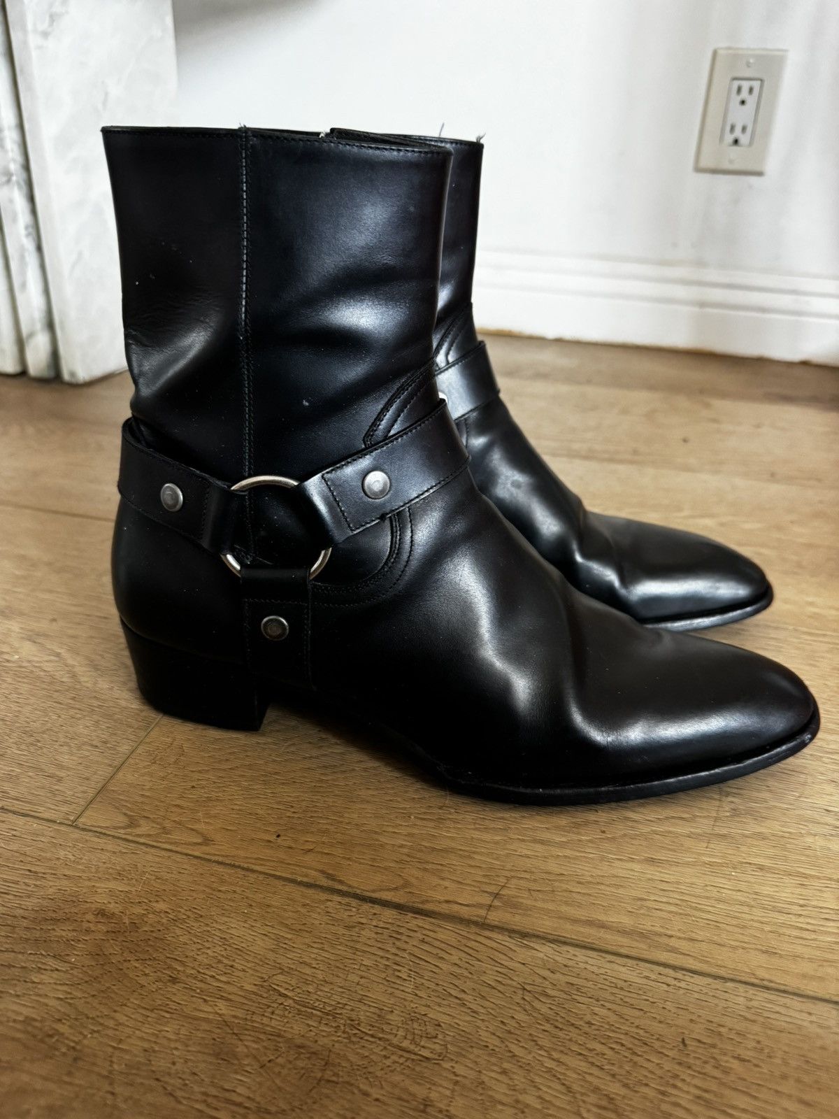 Saint Laurent Paris Hedi Harness Wyatts Leather 43 Size US 10 / EU 43 - 2 Thumbnail