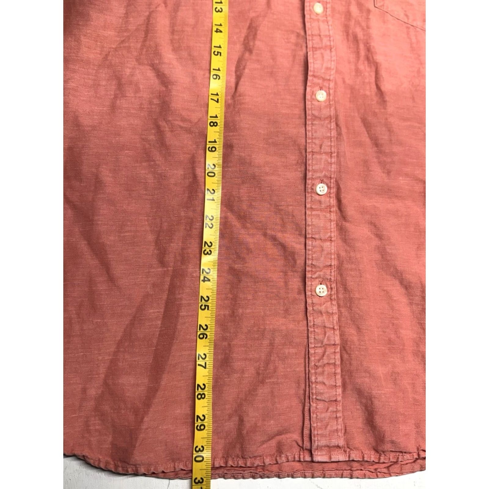 Peter Millar Peter Millar Pink Linen Blend Shirt Mens XL Long Sleeve Logo Button Casual Summer Size US XL / EU 56 / 4 - 5 Thumbnail