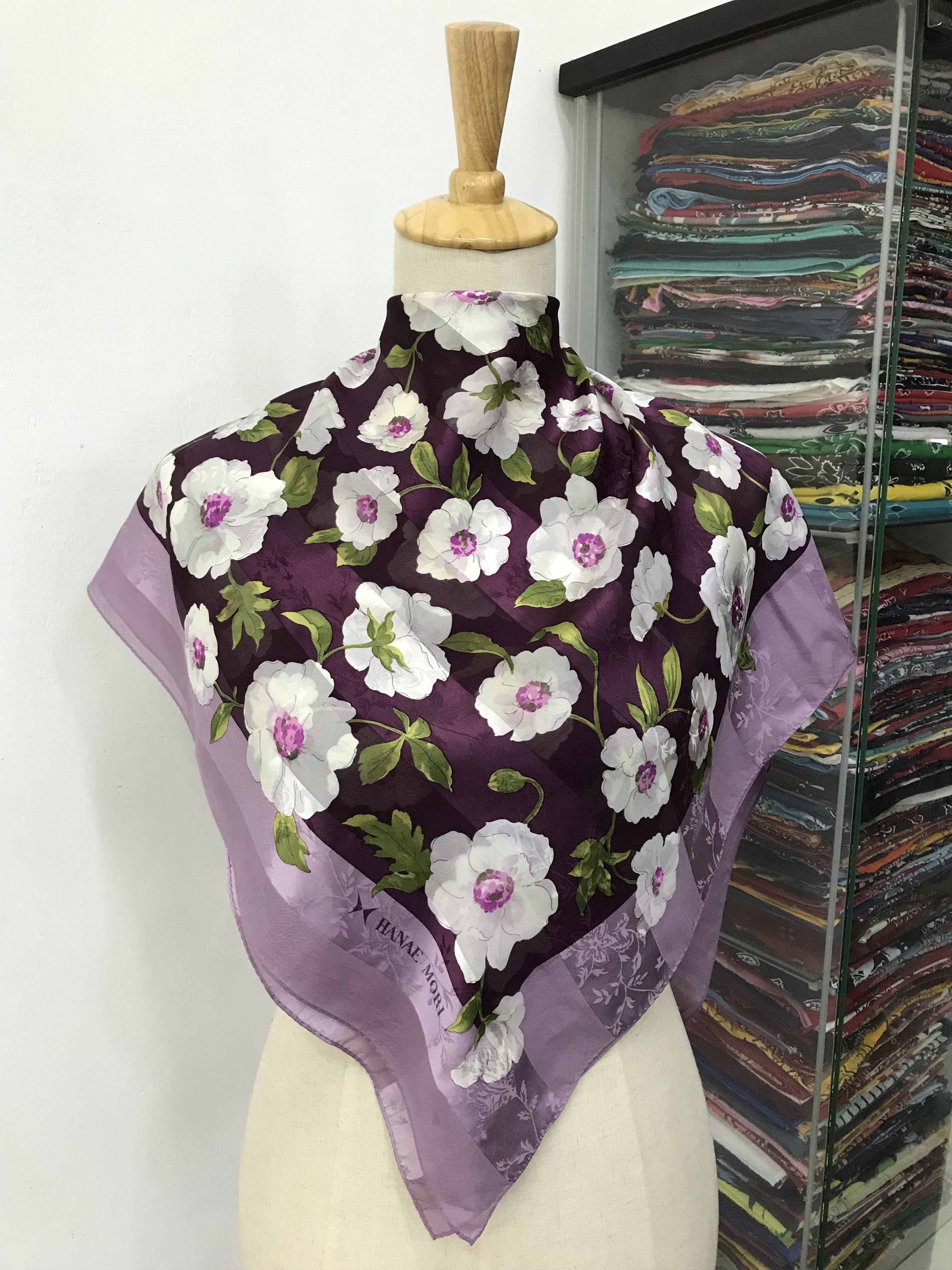 Hanae Mori Vintage Hanae Mori Silk Scarf Size ONE SIZE - 1 Thumbnail