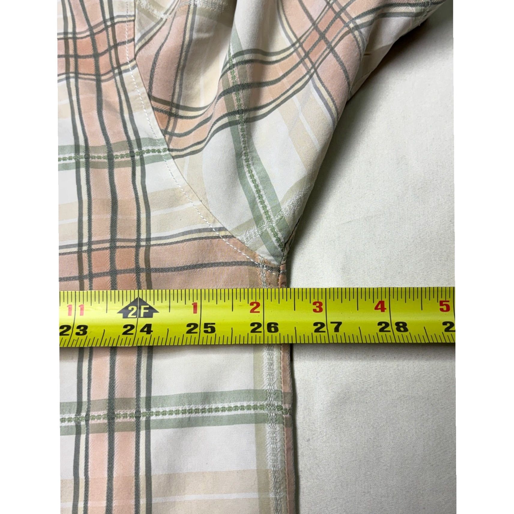 Tommy Bahama Tommy Bahama Mens 2XL Silk Cotton Plaid Short Sleeve Button Shirt Orange Green Multicolor Casual Travel Button-Up Pocket Size US XXL / EU 58 / 5 - 7 Thumbnail
