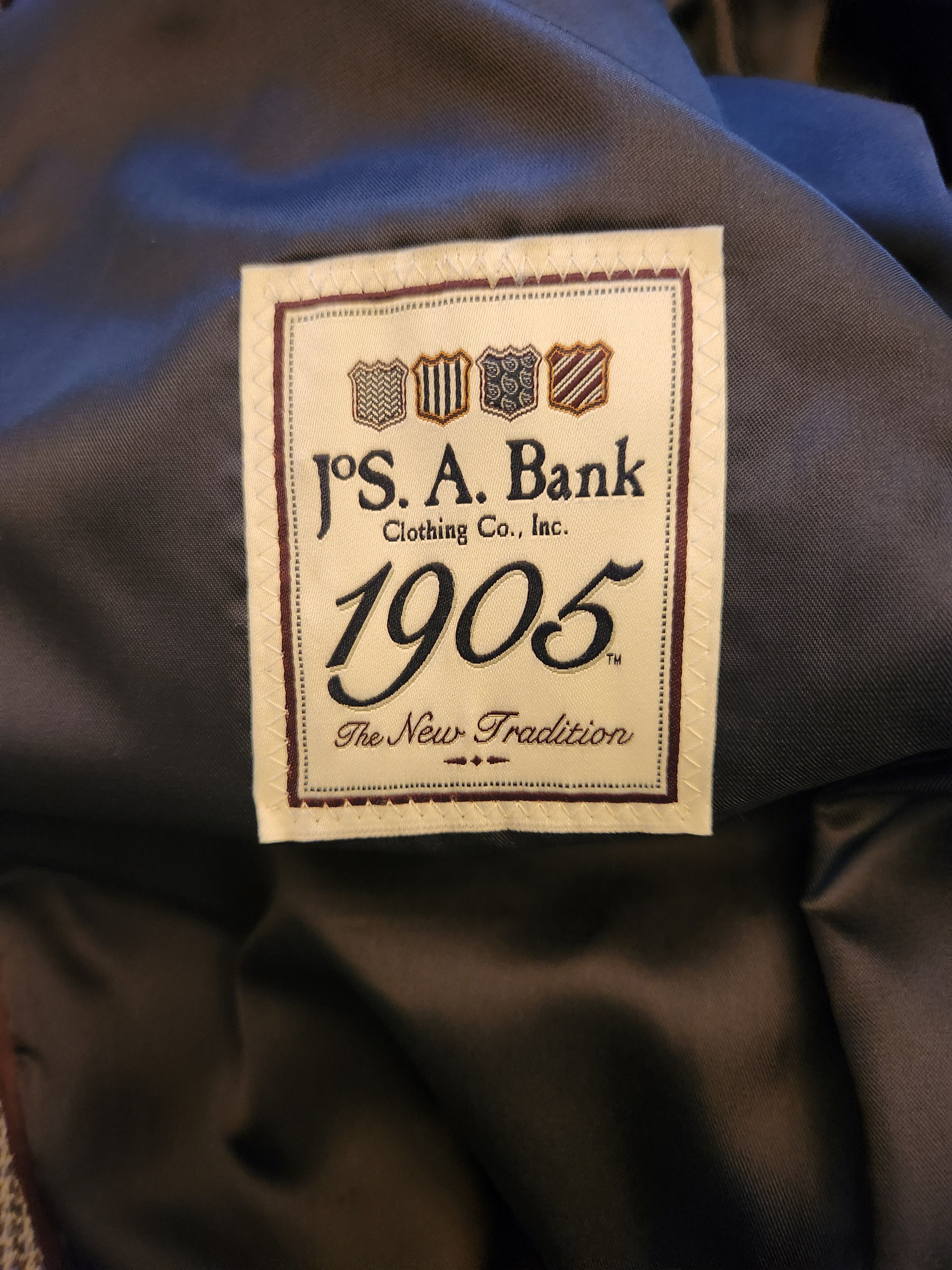 Jos. A. Bank Cotton/Wool Blend Houndstooth Unstructured Blazer Size 48R - 4 Thumbnail