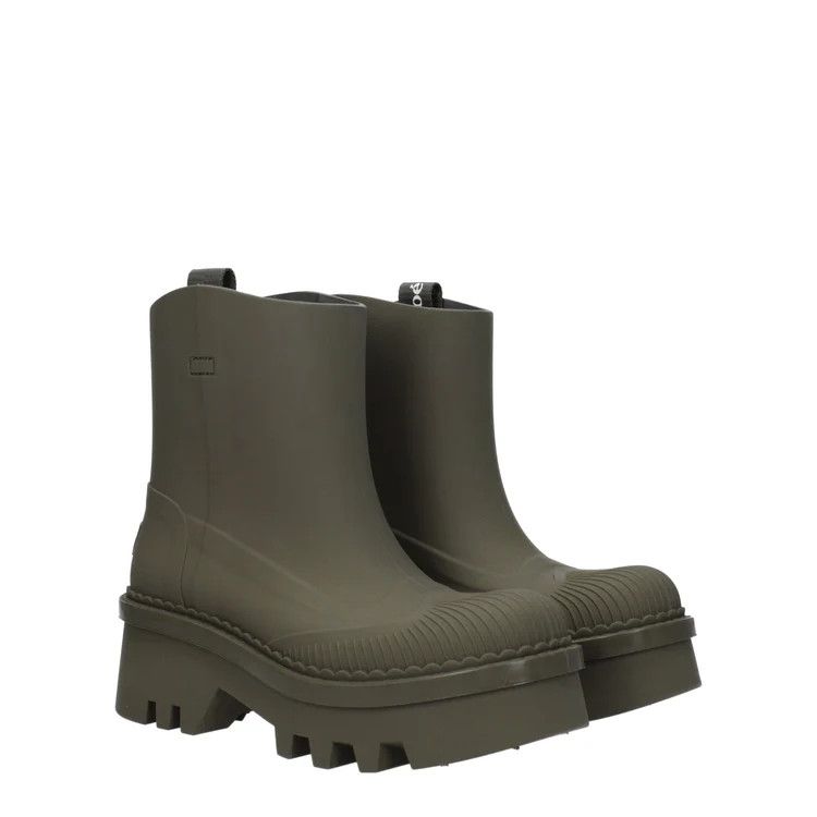 Chloe ob1o1e1024 Rubber Ankle Boots in Green Size US 9 / IT 39 - 2 Thumbnail