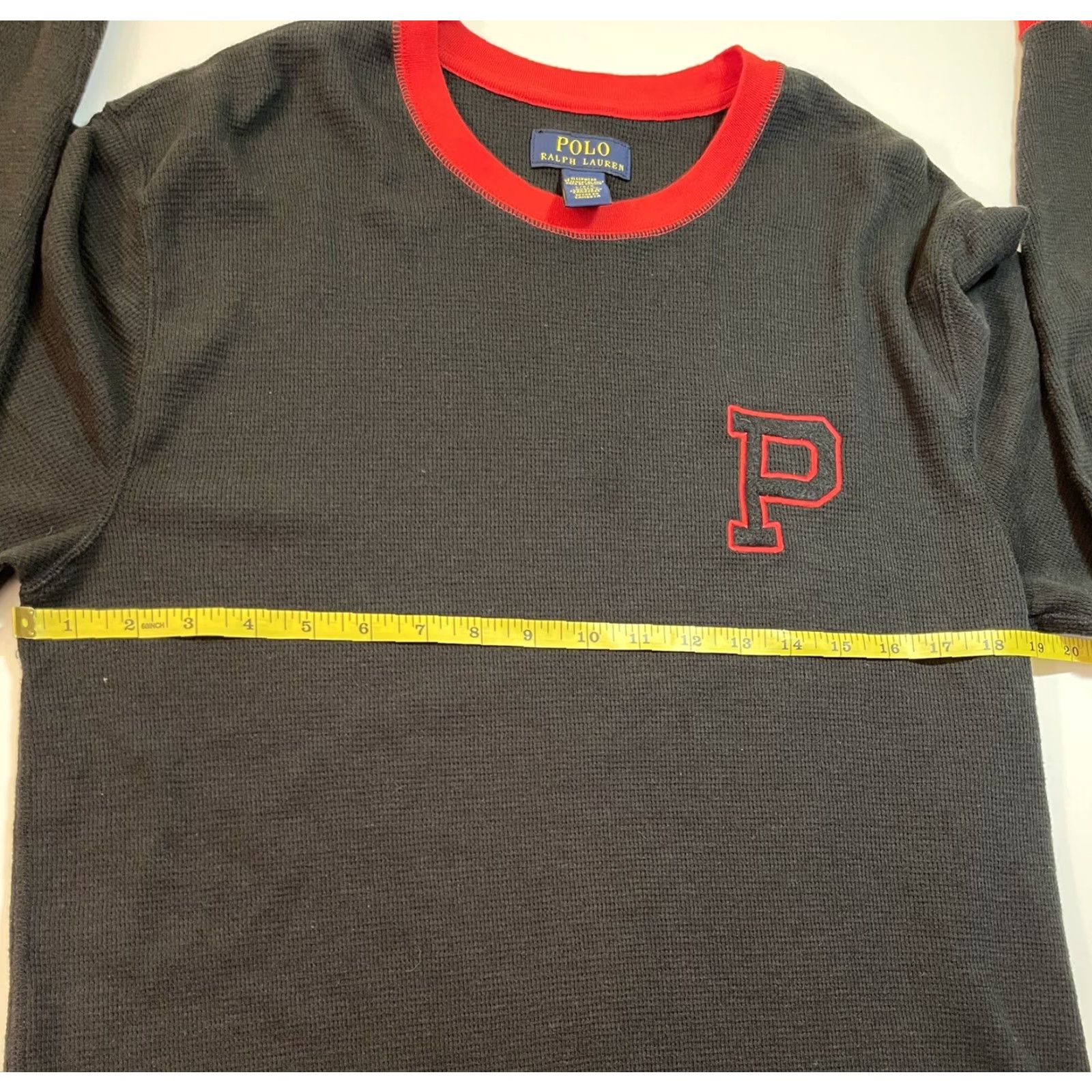 Polo Ralph Lauren Polo Ralph Lauren Men's Long Sleeve Thermal Sleep Shirt, Size L, Black, Classic Sleepwear Size US L / EU 52-54 / 3 - 6 Thumbnail