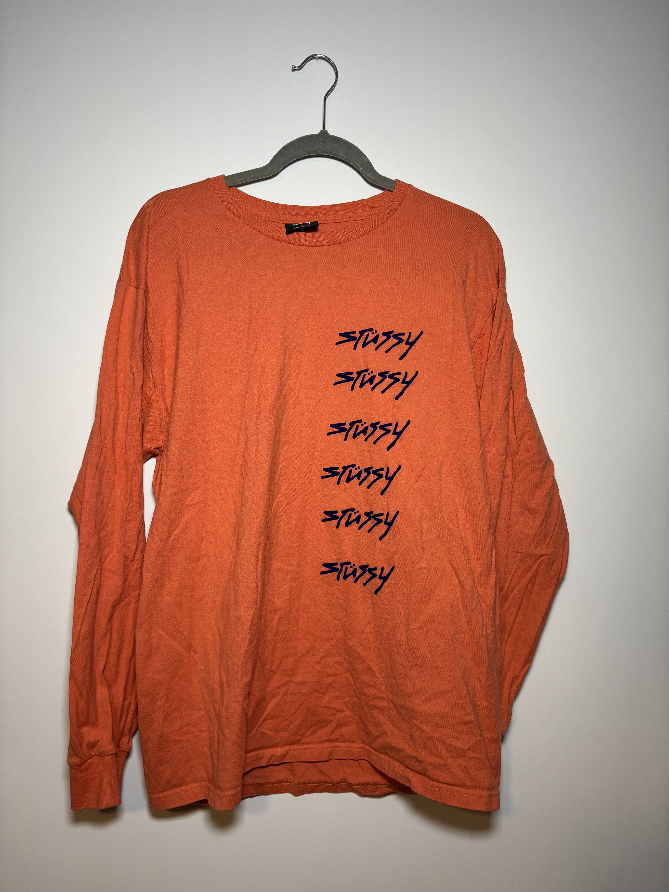 人気 ☆STUSSY X MOUNTAIN HARDWEAR☆ LS T-SHIRT ALPINE ORANGE Mountain Hardwear × Stussy Stüssy x Mountain Hardware Long