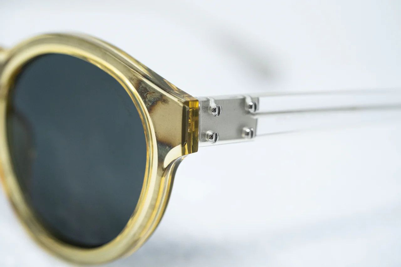 Dior × Kris Van Assche Kris Van Assche Sunglasses Round Yellow Clear and Grey Size ONE SIZE - 3 Thumbnail