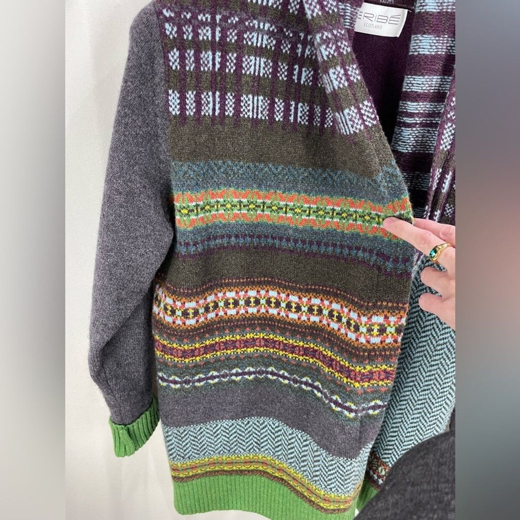 Other NEW Eribe Scotland Pioneer Fairisle Wool Cardigan Size S/M Size S / US 4 / IT 40 - 5 Thumbnail