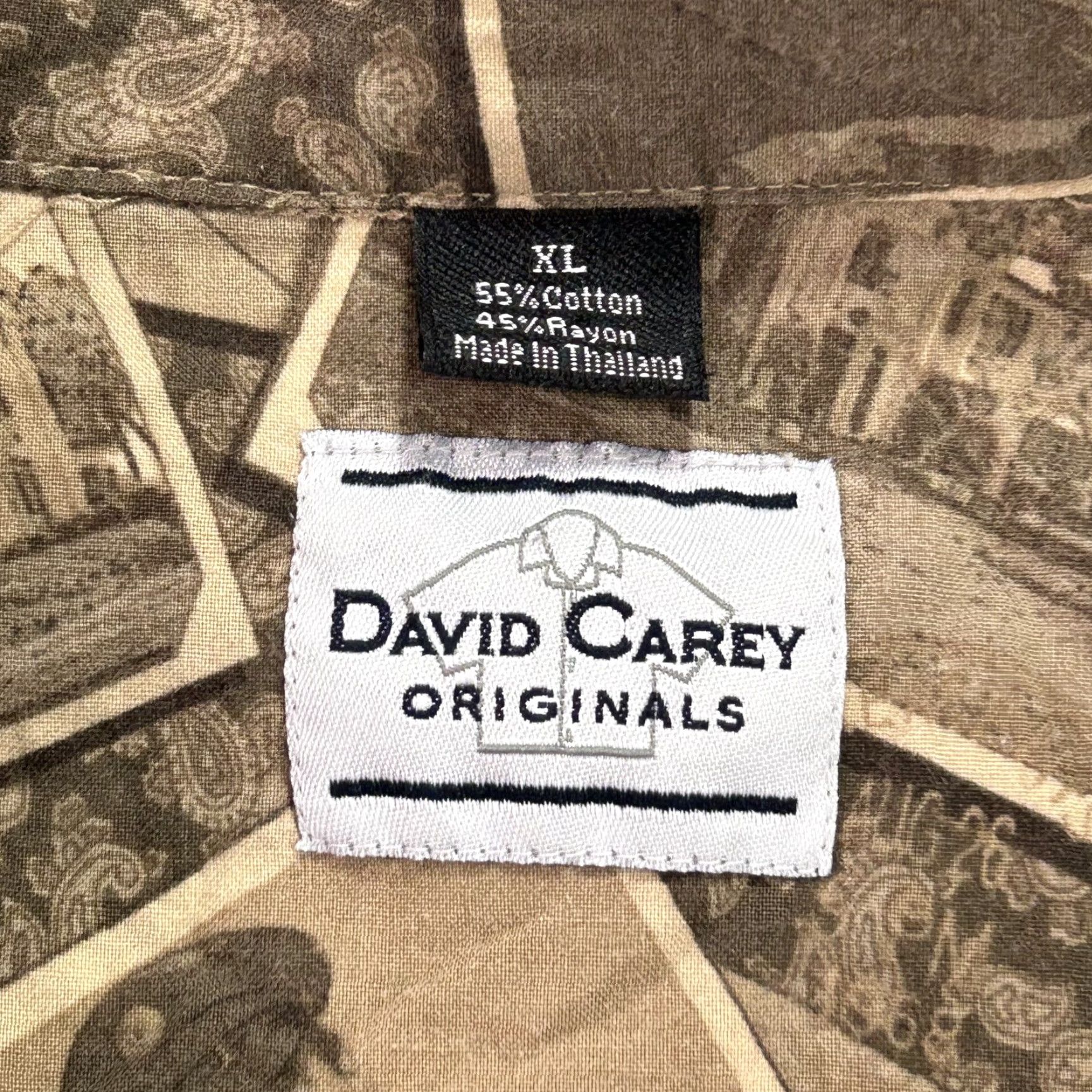 Vintage VINTAGE David Carey Originals Shirt Elvis Presley Brown Button Up Mens XL Short Sleeve Graphic Print Vintage Photos Size US XL / EU 56 / 4 - 4 Thumbnail