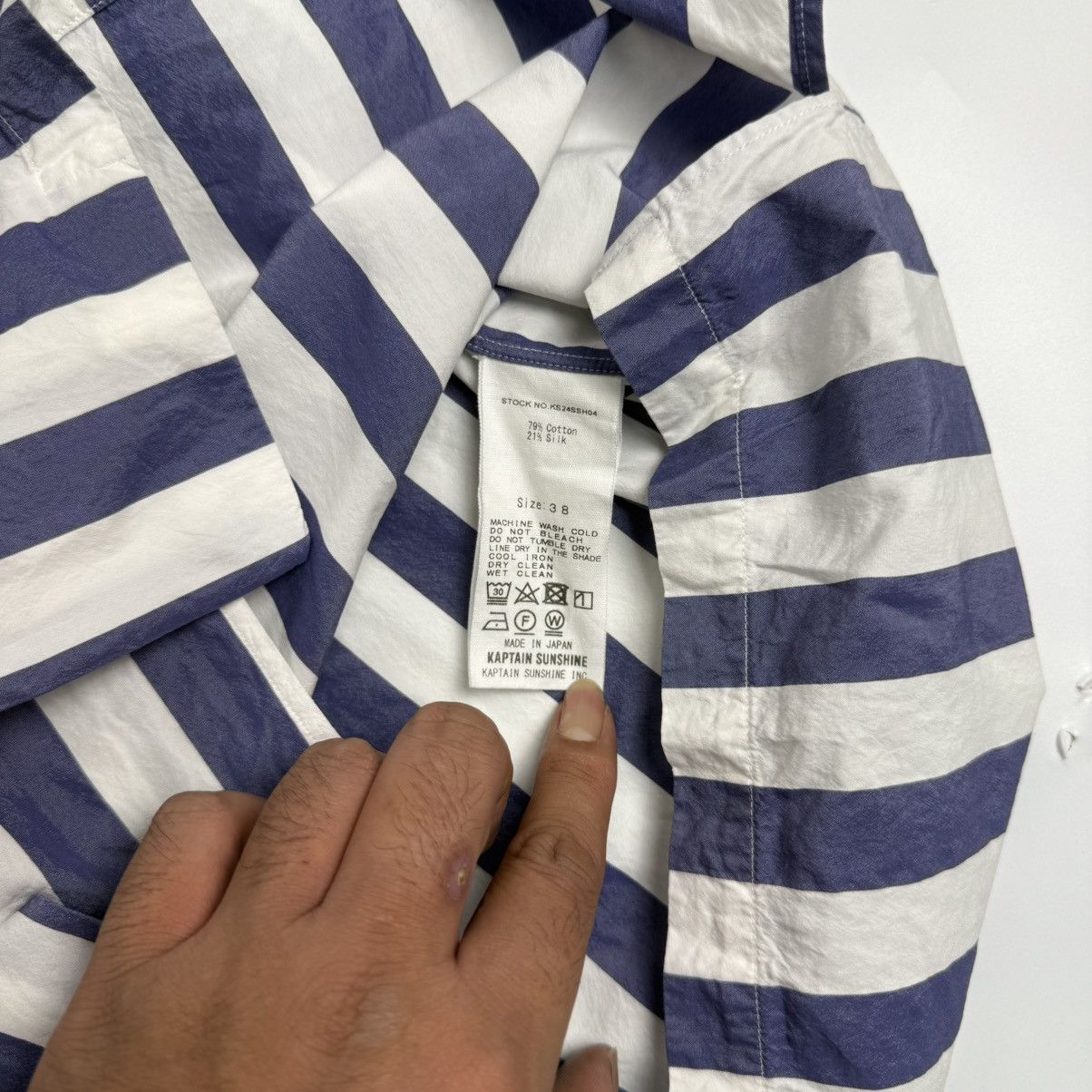 Kaptain Sunshine KAPTAIN SUNSHINE Short Sleeve Open Collar Size US L / EU 52-54 / 3 - 6 Thumbnail