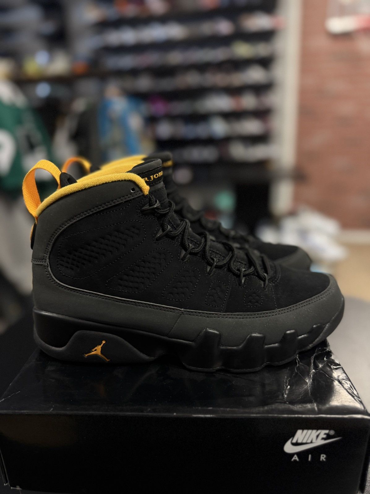 Nike Jordan 9 Dark Charcoal University Gold Size 8 🧼 Size US 8 / EU 41 - 1 Thumbnail