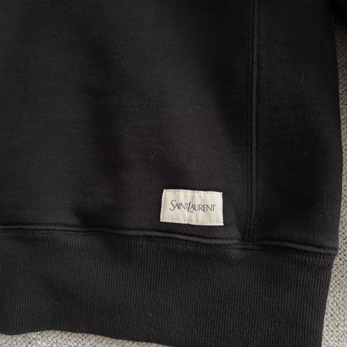 Yves Saint Laurent Black Oversized Crewneck Sweatshirt Size US S / EU 44-46 / 1 - 2 Thumbnail