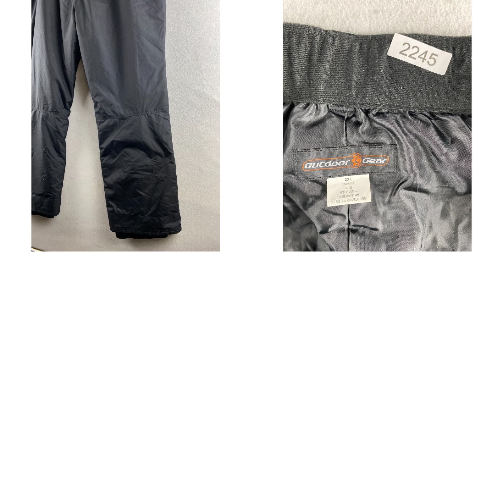 Vintage Outdoor Gear Snow Pants Mens 2XL Black Zip Pockets Adjustable Waist 42 x 32 Snowboarding Skiing Regular Mens Size US 39 - 11 Thumbnail