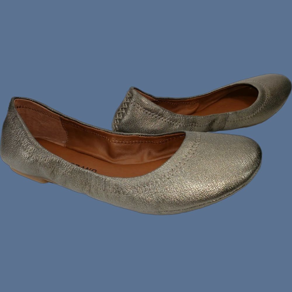 Lucky Brand Lucky Brand Ballet Flats Women's US 6 M Pewter Metallic Slip-on Flat Shoes Size US 6 / IT 36 - 1 Thumbnail