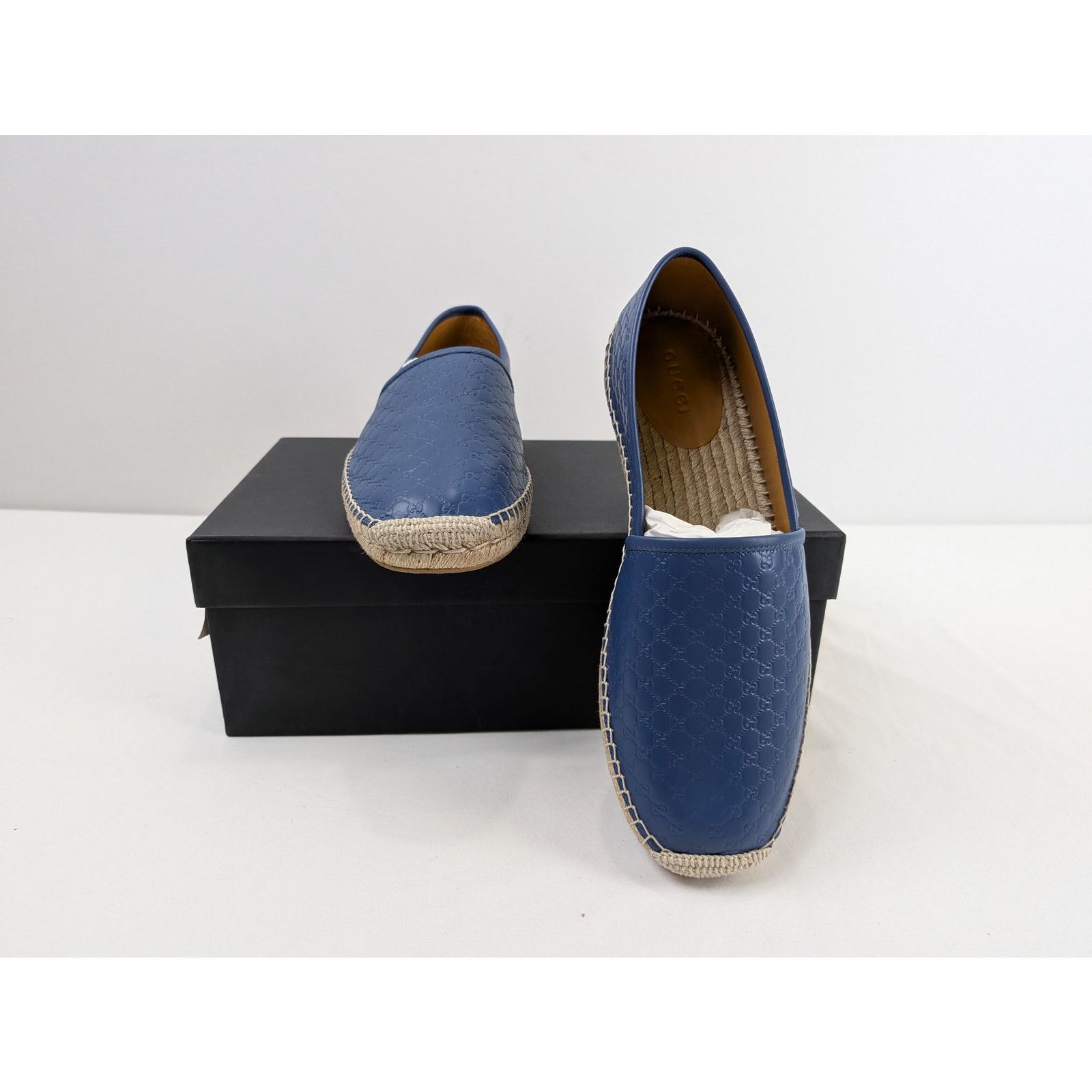 Gucci o1rshd1 Micro shoe Boots in Blue/Beige Size US 12.5 / EU 45-46 - 22 Thumbnail