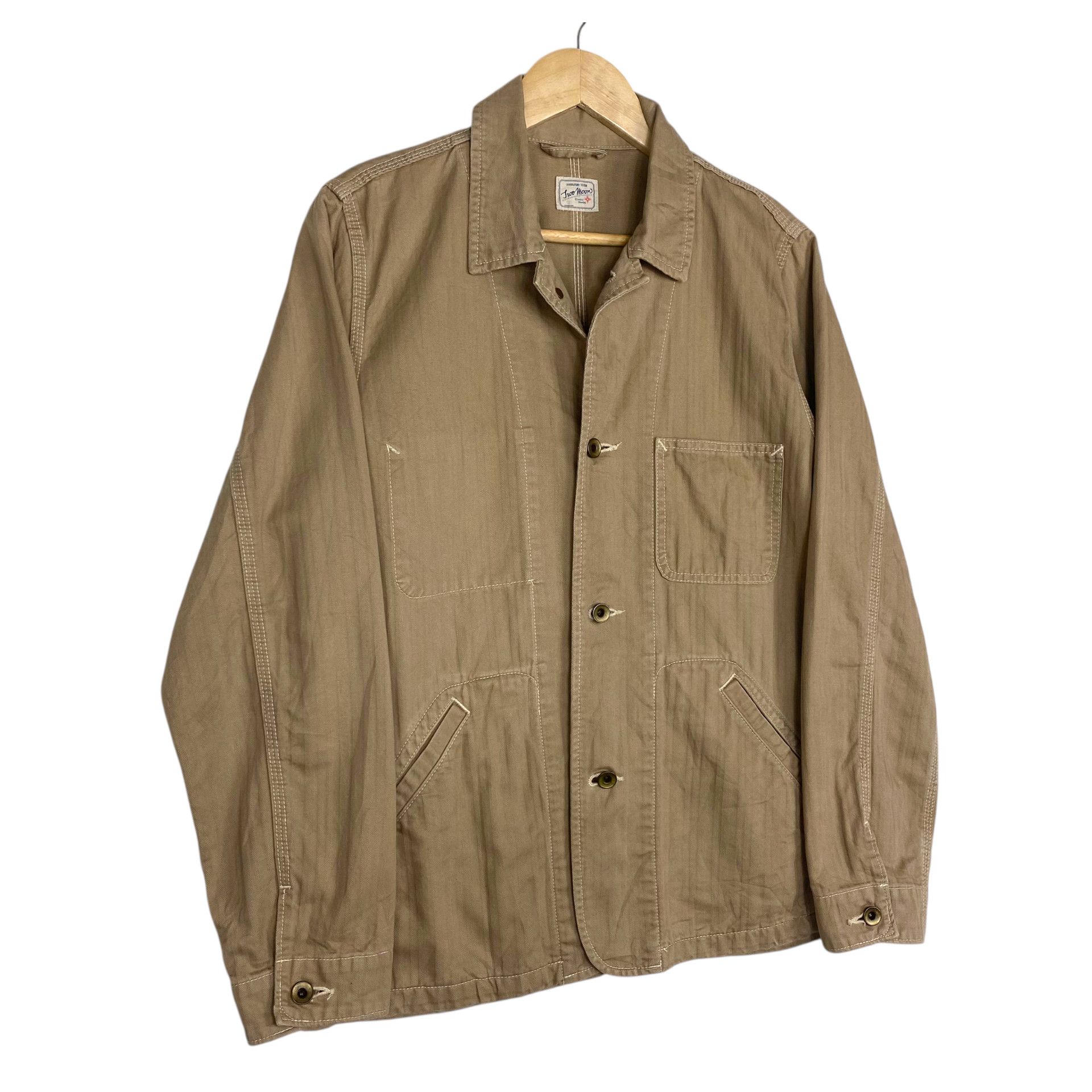 Sugar Cane 💥TWO MOON JAPAN FRENCH CHORE JACKET Size US M / EU 48-50 / 2 - 3 Thumbnail