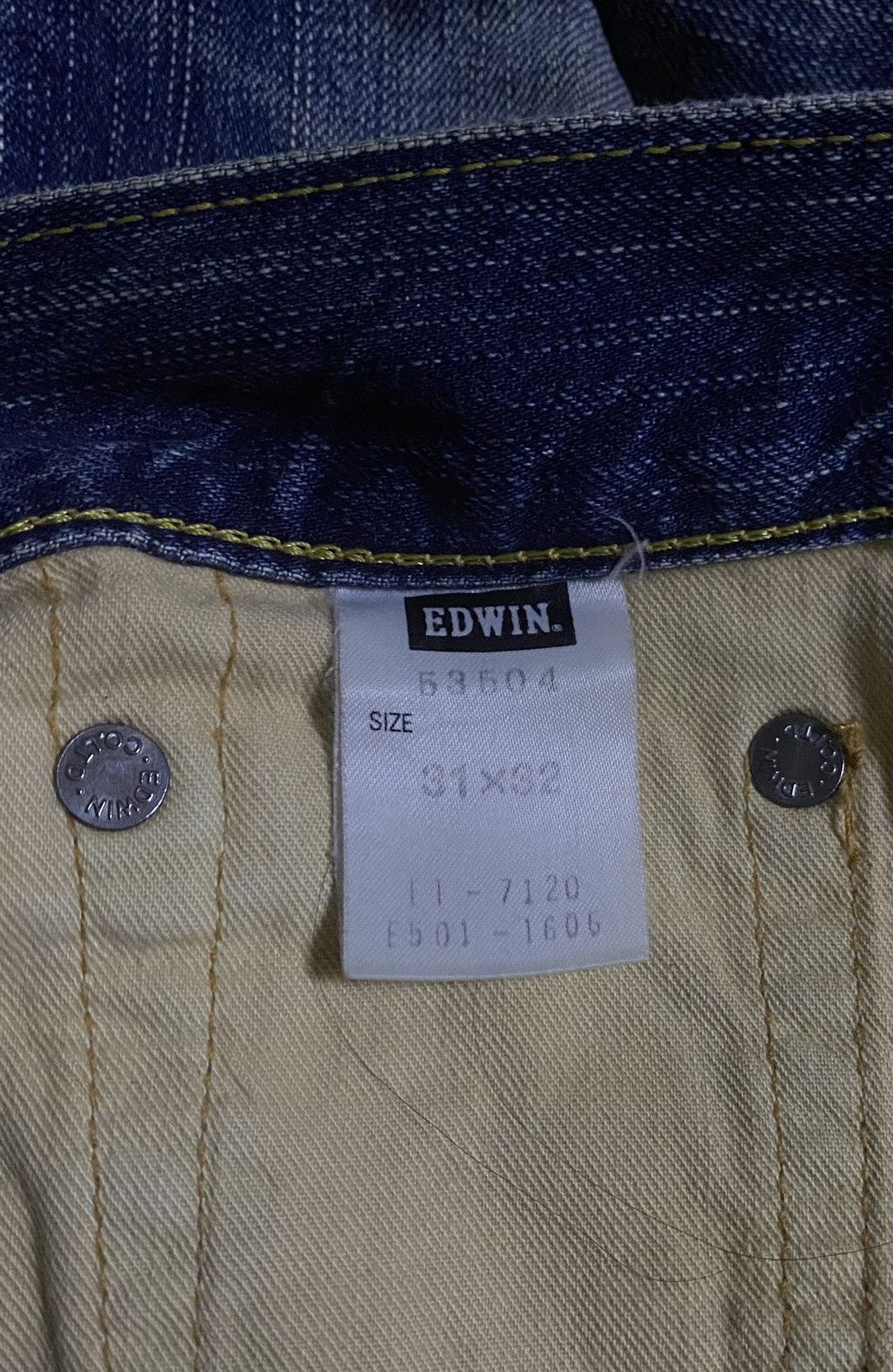 Edwin Vintage Edwin Distressed Denim Size US 33 - 15 Thumbnail