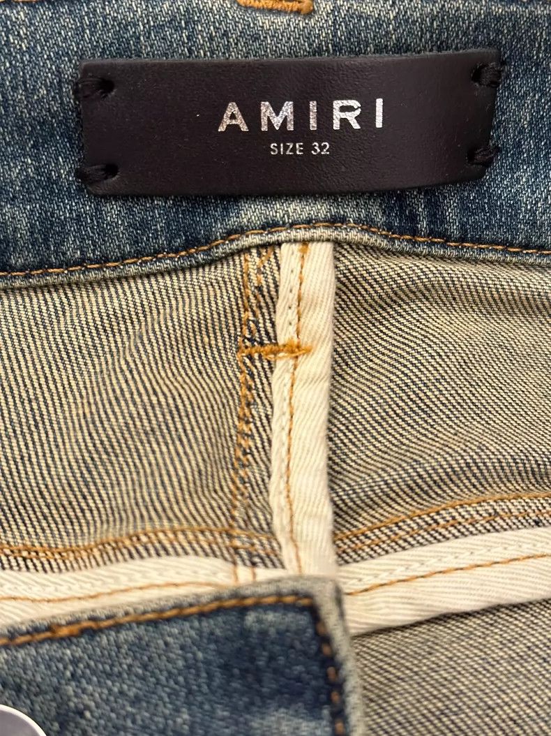 Amiri Amiri blue cow knee ripped jeans Size US 32 / EU 48 - 3 Thumbnail