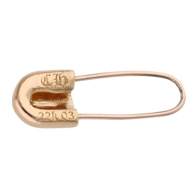 Chrome Hearts Chrome Hearts Diamond 22k gold Safety pin earring Size ONE SIZE - 4 Thumbnail