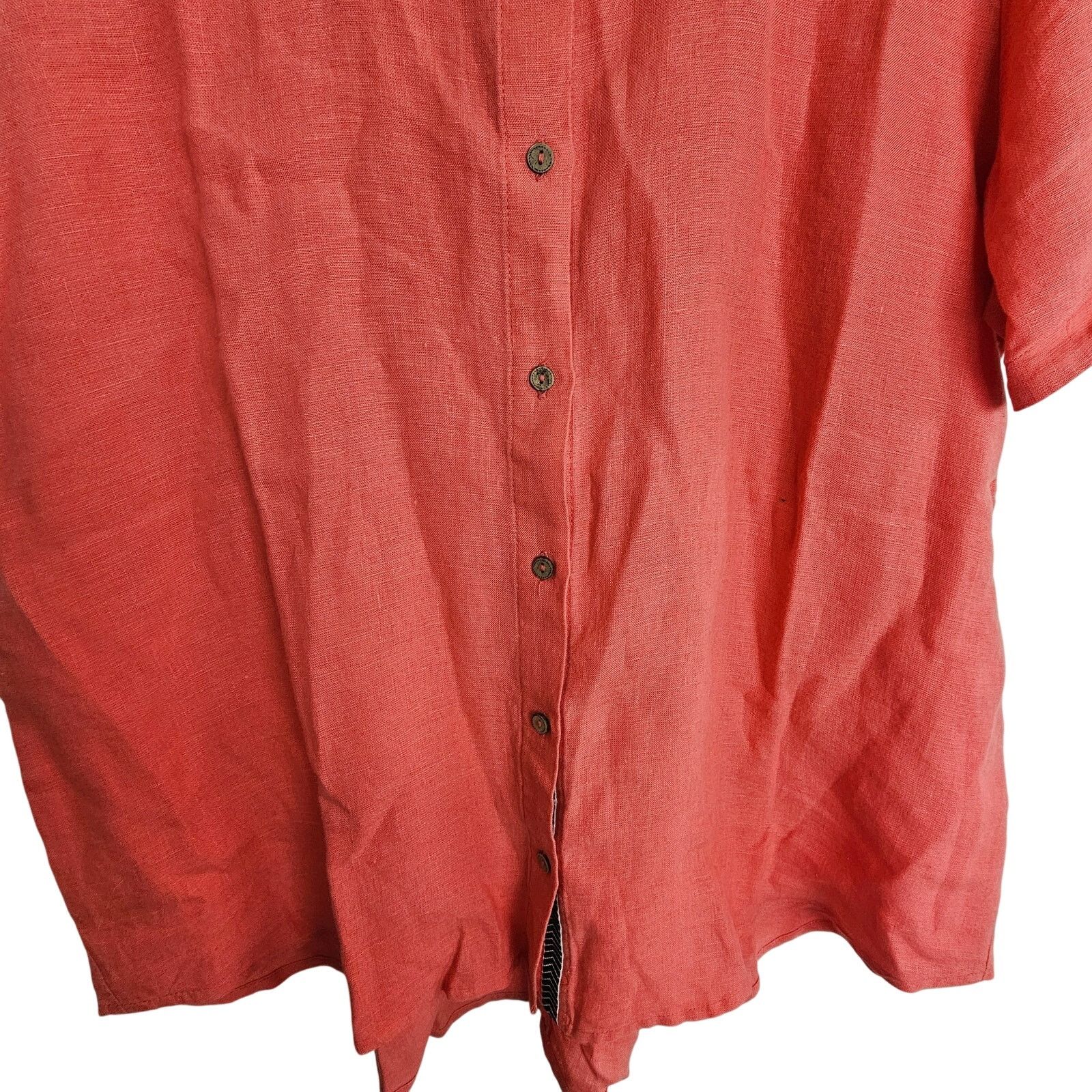 Sundry Sundance Womens Classic Tales 100% Linen Shirt Size S Coral Size S / US 4 / IT 40 - 4 Thumbnail