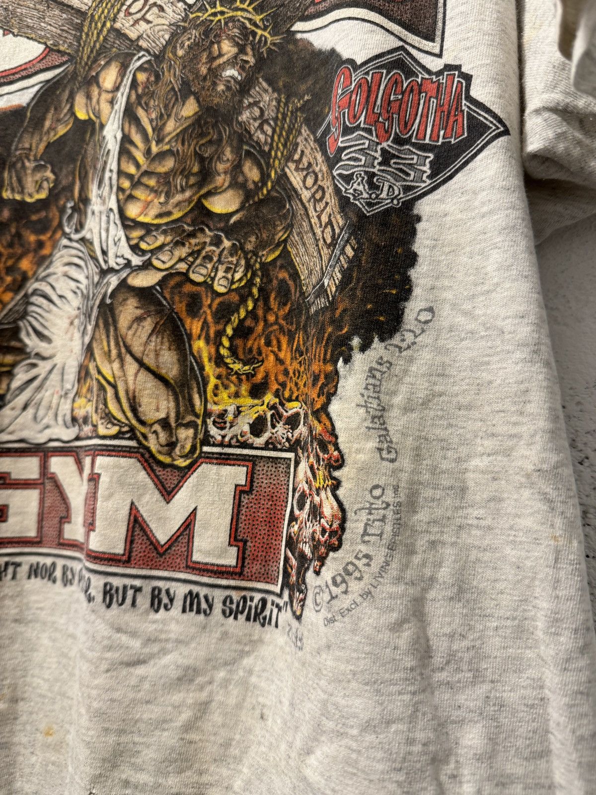 Vintage *RARE* VTG 1995 LORD’S GYM GOD BODYBUILDING NO SWEAT TEE Size US M / EU 48-50 / 2 - 3 Thumbnail