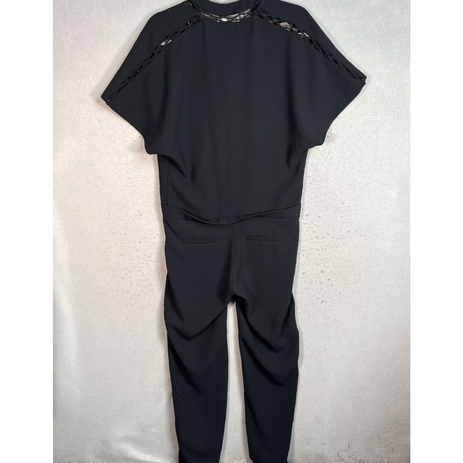 Iro VINTAGE IRO Jumpsuit Shirt One-Piece Womens Lightweight Black 34 Sheer Polyester Short Sleeve Women’s 8/10 Ships Next Business Day Size 24" / US 00 / IT 34 - 2 Thumbnail