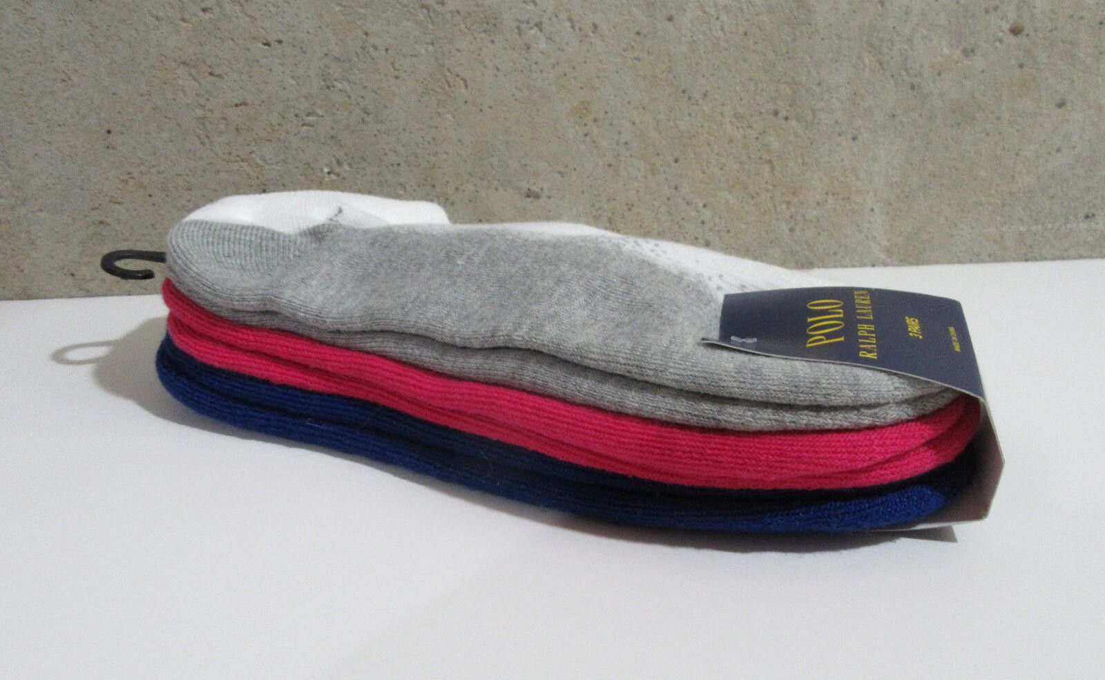 Polo Ralph Lauren Polo Ralph Lauren Womens Low Cut Socks White 3 pack NWT Size ONE SIZE - 4 Thumbnail