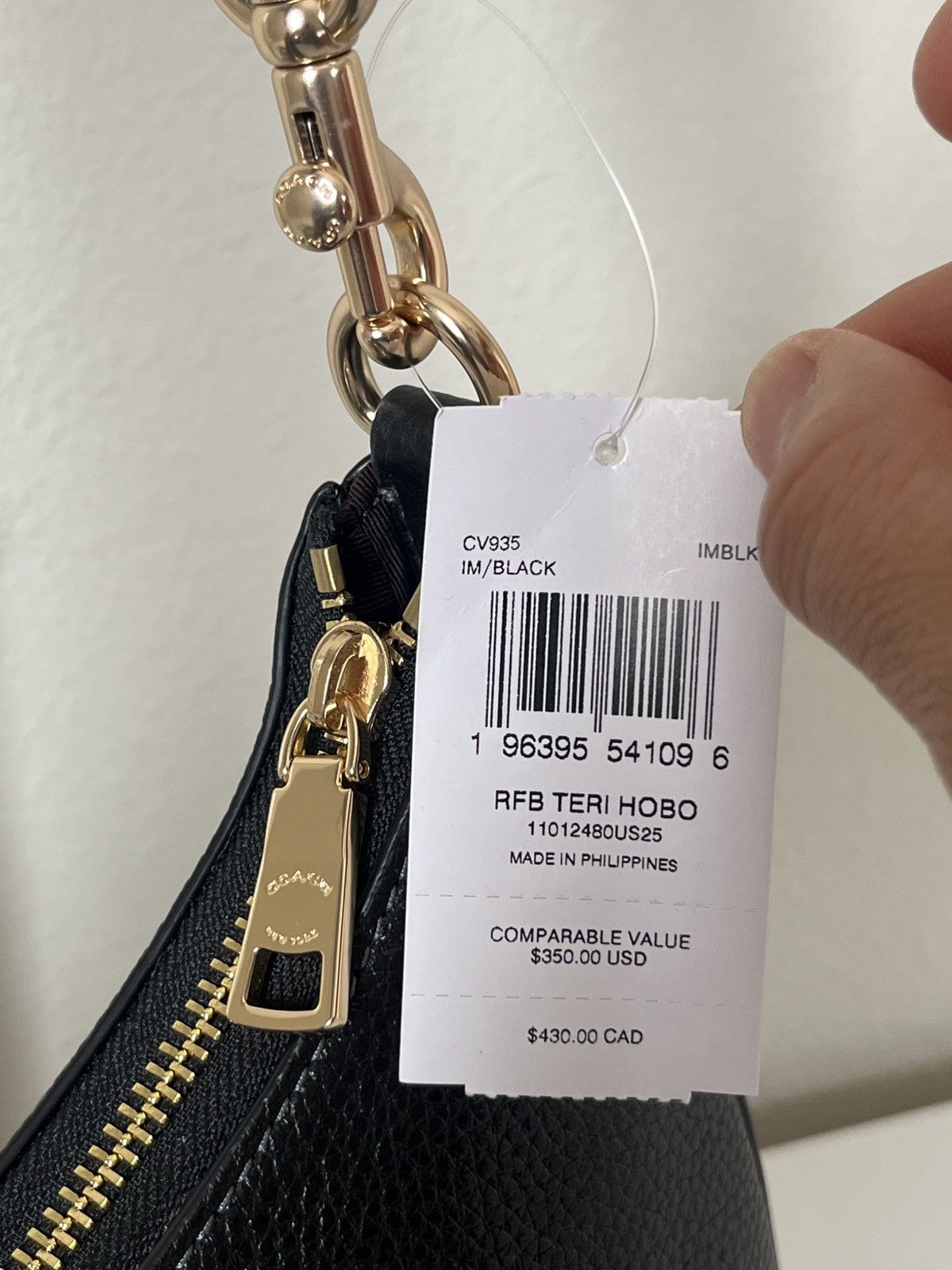 Coach Coach Teri Hobo Bag In Refined Pebble Leather Size ONE SIZE - 7 Thumbnail