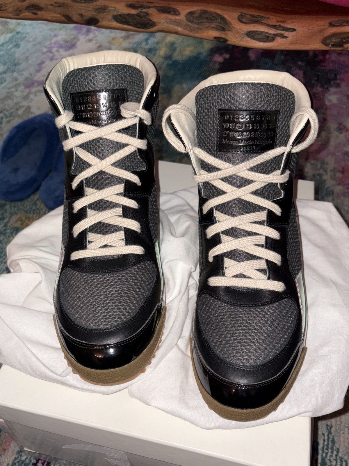 Maison Margiela Maison Martin Margiela Reflective High Top Sneakers RARE!!!! Size US 12 / EU 45 - 3 Thumbnail