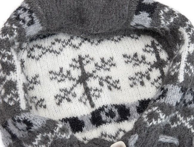 Japanese Brand Outdoor retro vintage y2k snowflake knit hooded cowl scarf Size ONE SIZE - 6 Thumbnail