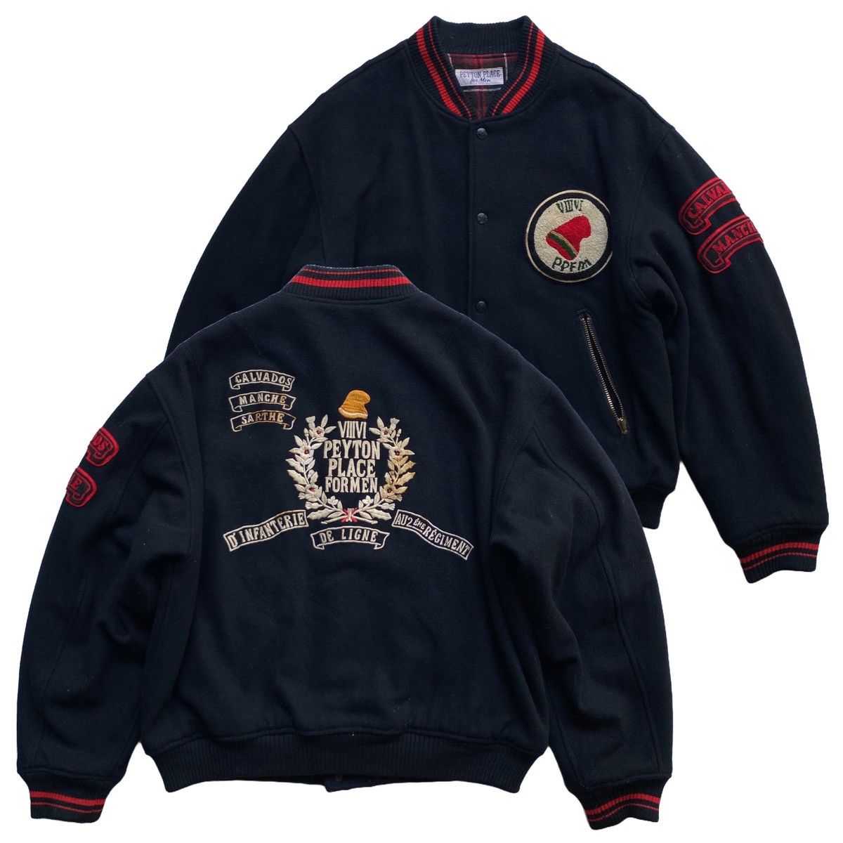 Designer × Japanese Brand × PPFM PPFM Varsity Wool Jacket Size US M / EU 48-50 / 2 - 1 Thumbnail