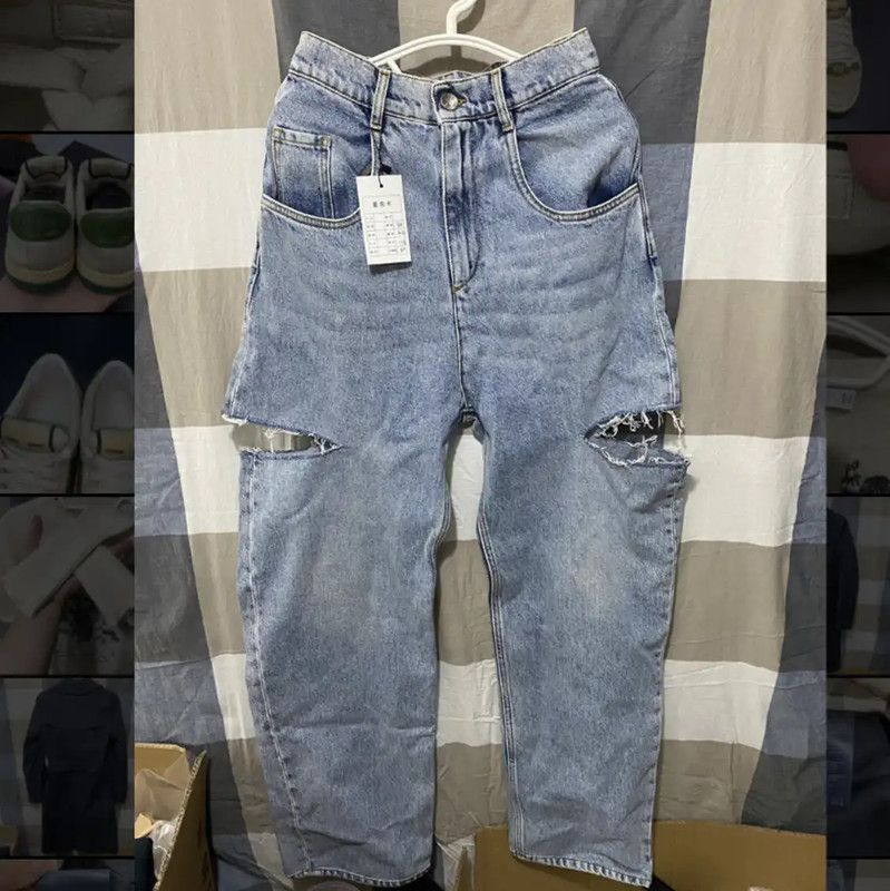 Maison Margiela Maison Margiela Light Blue Cotton Women's Jeans 0089 Size 28" / US 6 / IT 42 - 1 Thumbnail