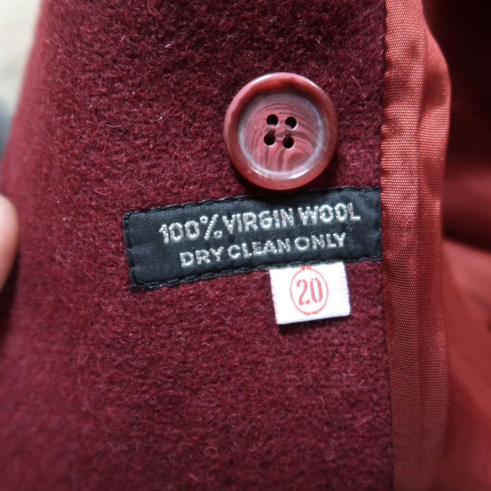 Vintage VINTAGE Saxton Hall Coat Woman's 20 Red Wool Long Overcoat Button Lined 80s 90s USA Mens Women Girls Size 3XL / US 20-22 - 5 Thumbnail