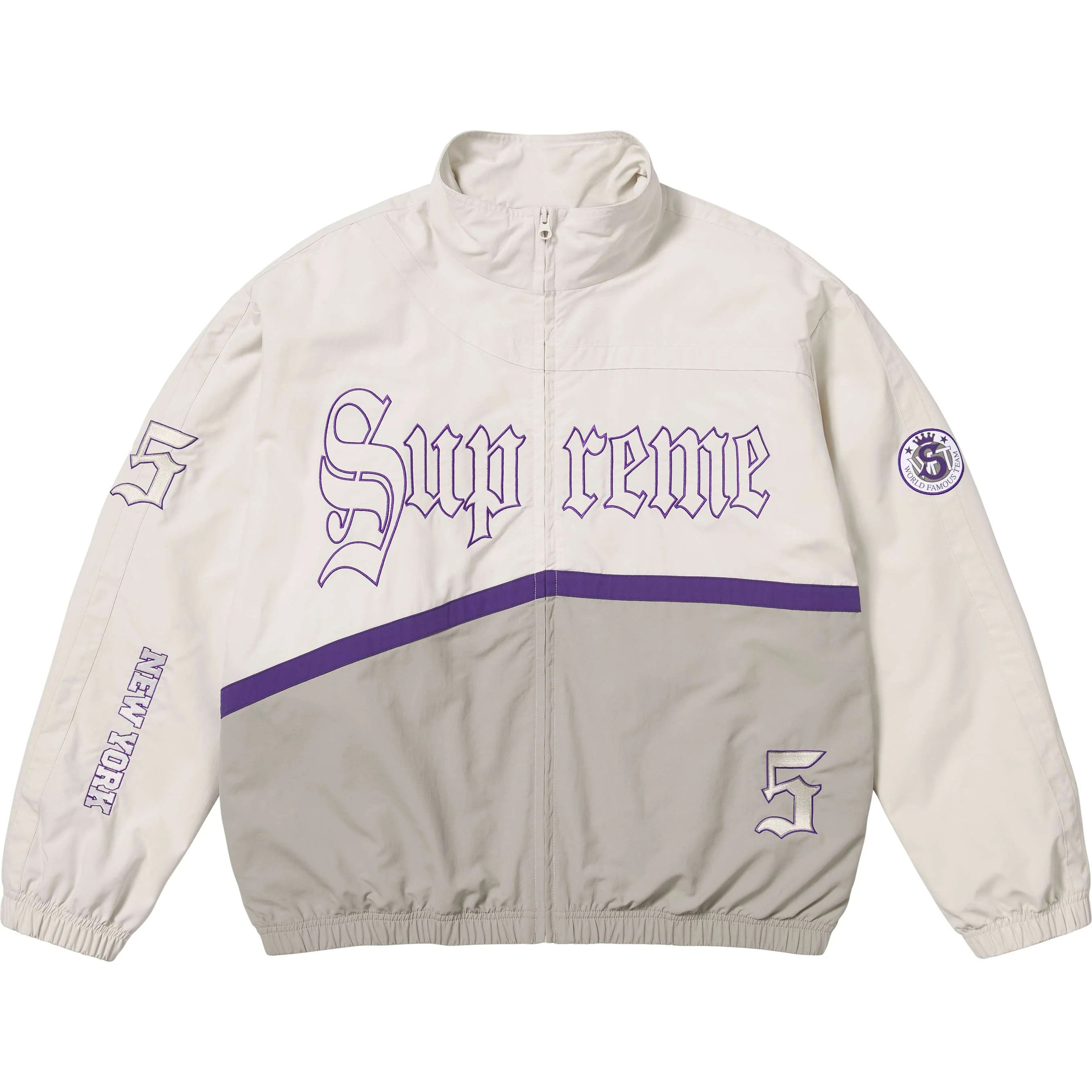 Supreme Supreme Old English Track Jacket Size US XXL / EU 58 / 5 - 1 Thumbnail