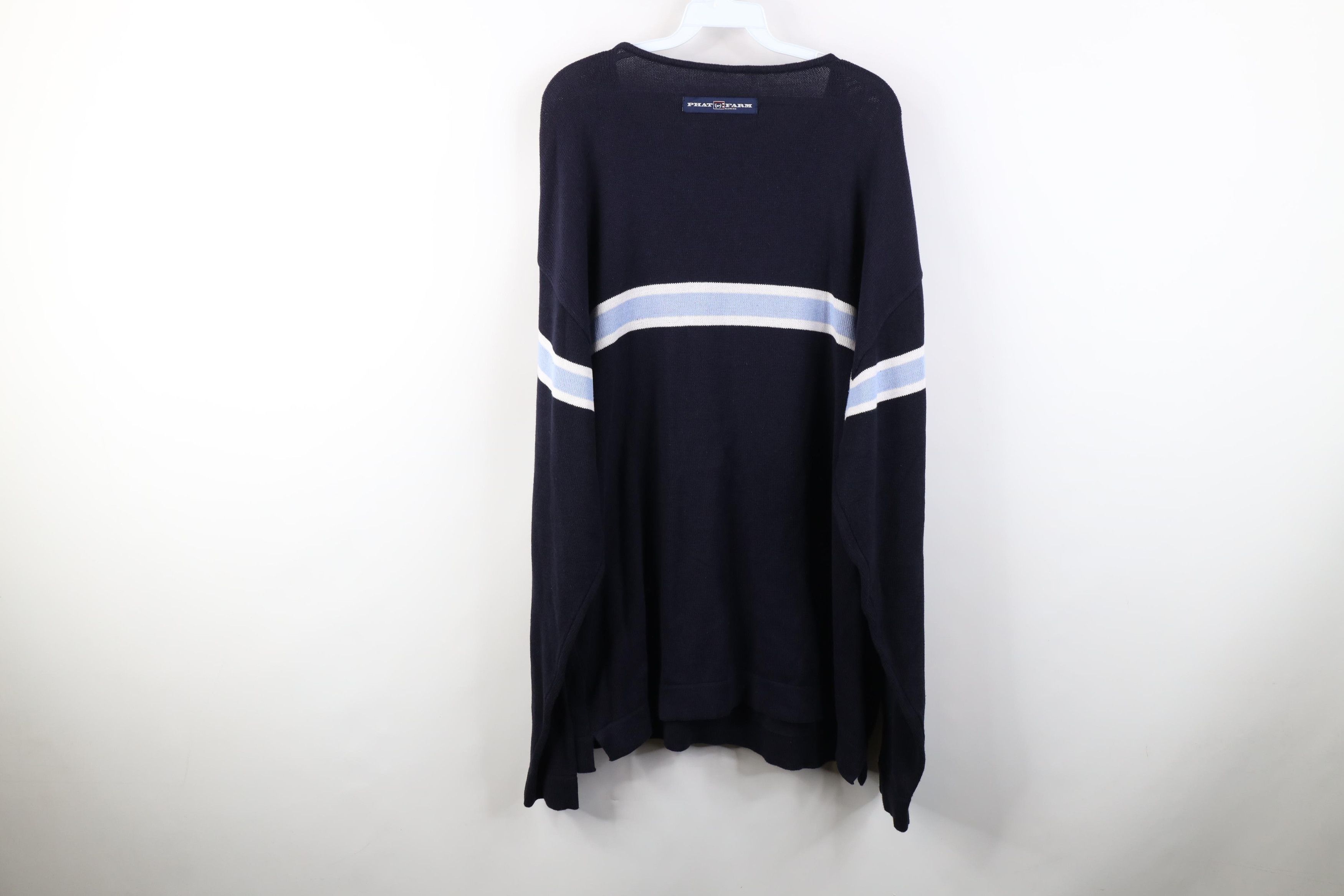 Phat Farm Deadstock Vtg 90s Y2K Phat Farm Marled Knit Sweater Striped Size US XXL / EU 58 / 5 - 12 Thumbnail