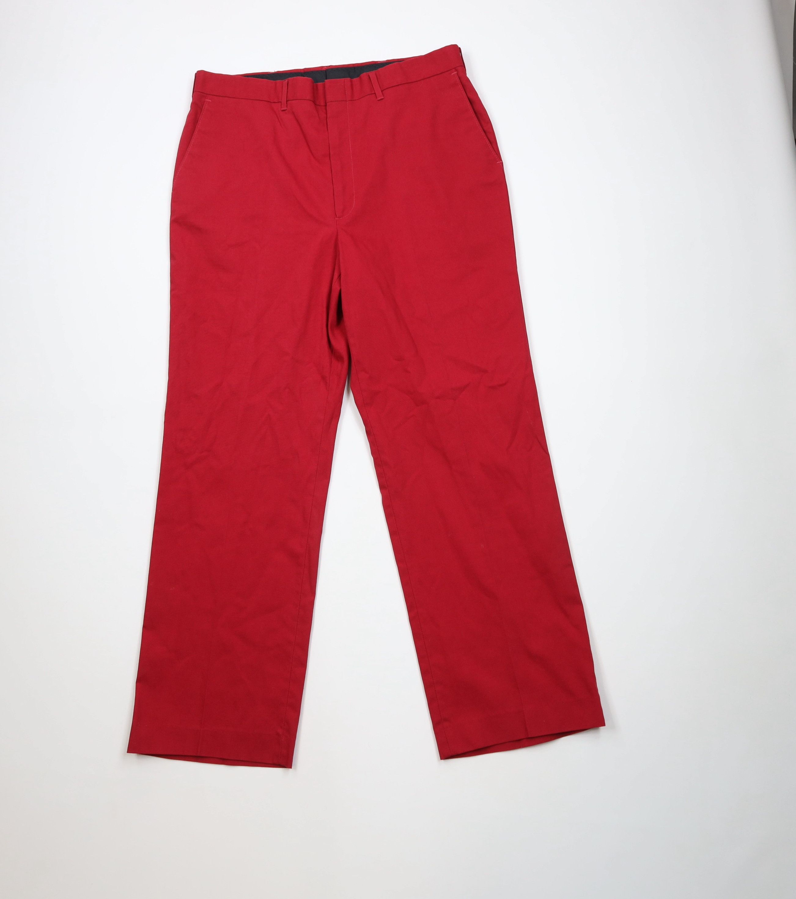 Vintage Vintage 70s Streetwear Knit Wide Leg Chino Pants Red USA Size US 36 / EU 52 - 1 Thumbnail