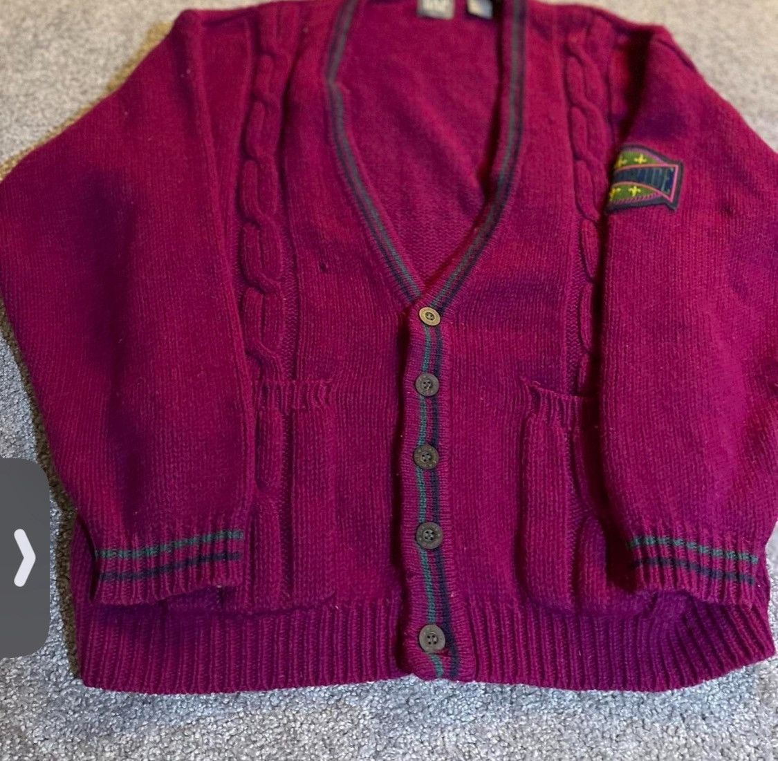 Gap Vintage GAP Shetland Wool Cardigan Burg | Made in Hong Kong Size US M / EU 48-50 / 2 - 1 Thumbnail