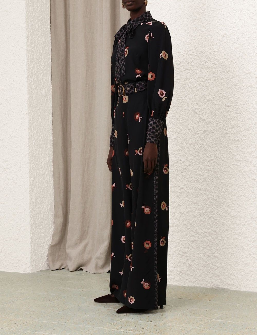 Zimmermann oc11z0825 Belted Wide Leg Pant in Black Size 30" / US 8 / IT 44 - 3 Thumbnail