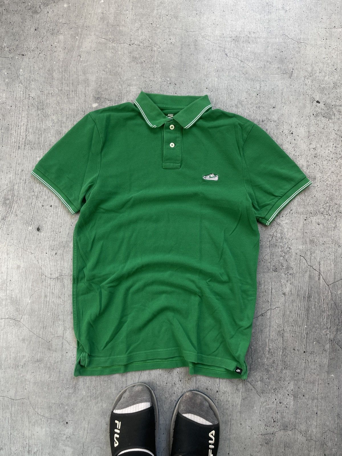 Nike × Vintage Vintage Nike Polo T Shirt Tee Baggy 90s Y2K Size US M / EU 48-50 / 2 - 1 Thumbnail