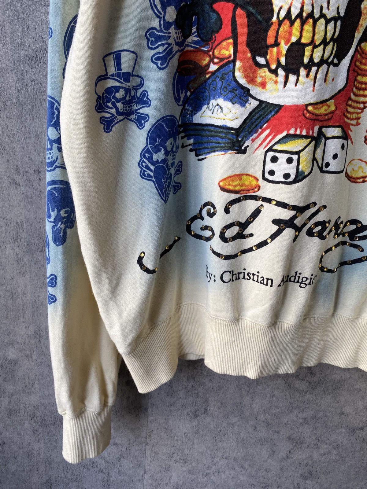Ed Hardy 2000s Ed Hardy By Christian Audigier Destroyed Tattoo Hoodie Size US XL / EU 56 / 4 - 16 Thumbnail