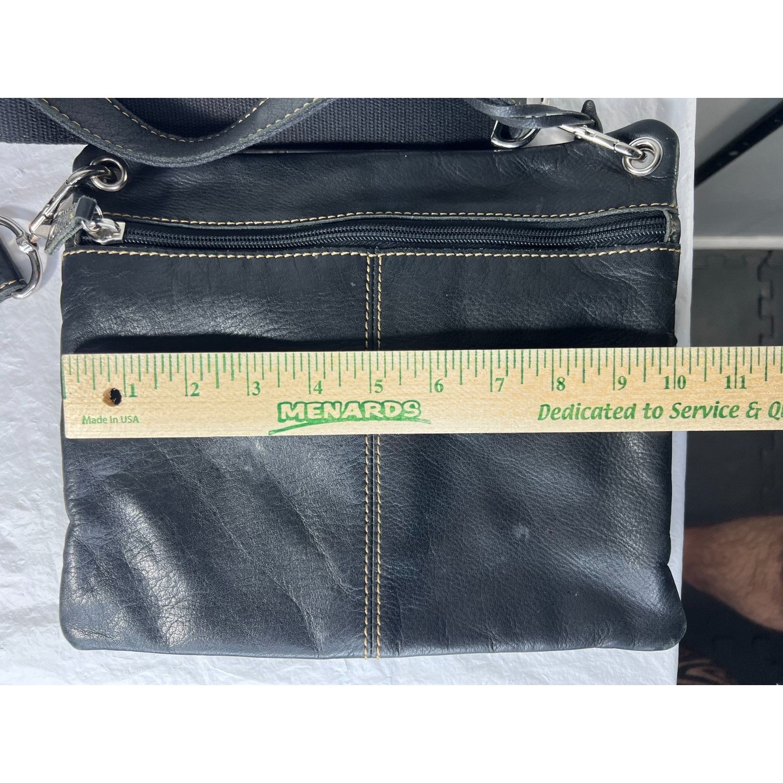 Fossil Fossil Sutter Black Leather Crossbody Bag Handbag Adjustable Size ONE SIZE - 4 Thumbnail