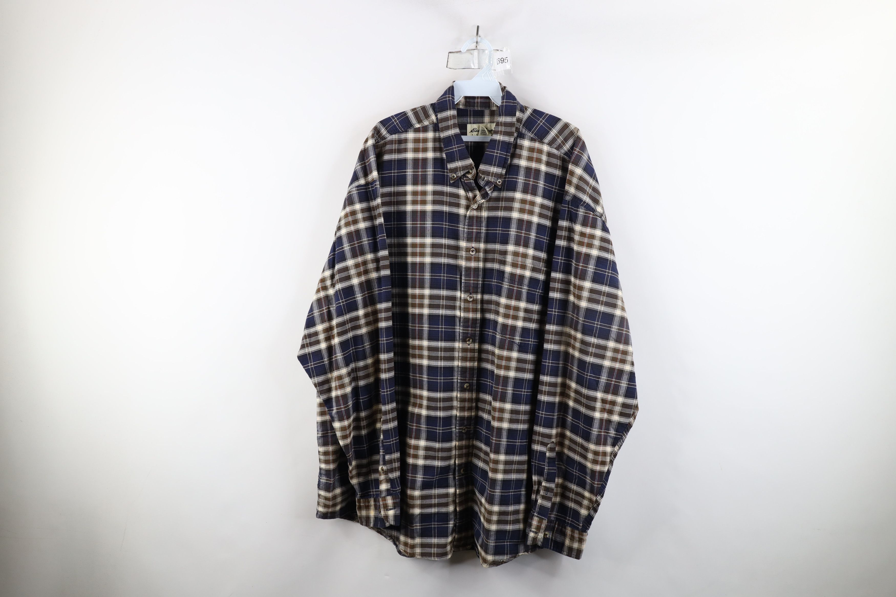 Eddie Bauer × Vintage Vintage 90s Eddie Bauer Button Down Shirt Plaid Cotton Size US XXL / EU 58 / 5 - 1 Thumbnail