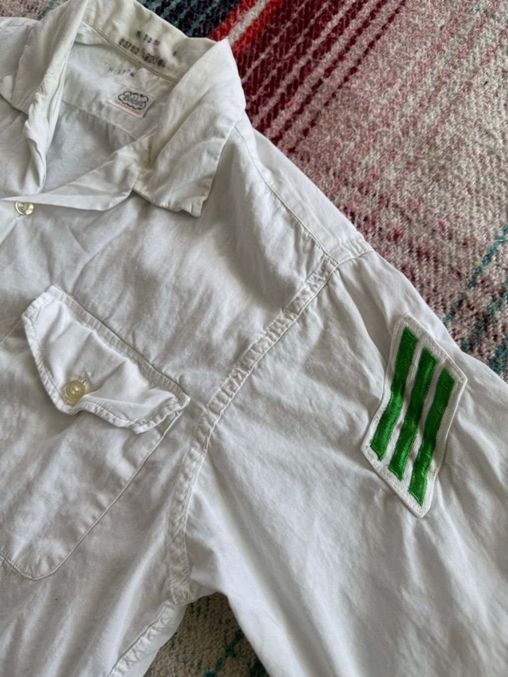 Baldwin Vintage Baldwin White Casual Button Down Officer Shirt with Size US M / EU 48-50 / 2 - 3 Thumbnail