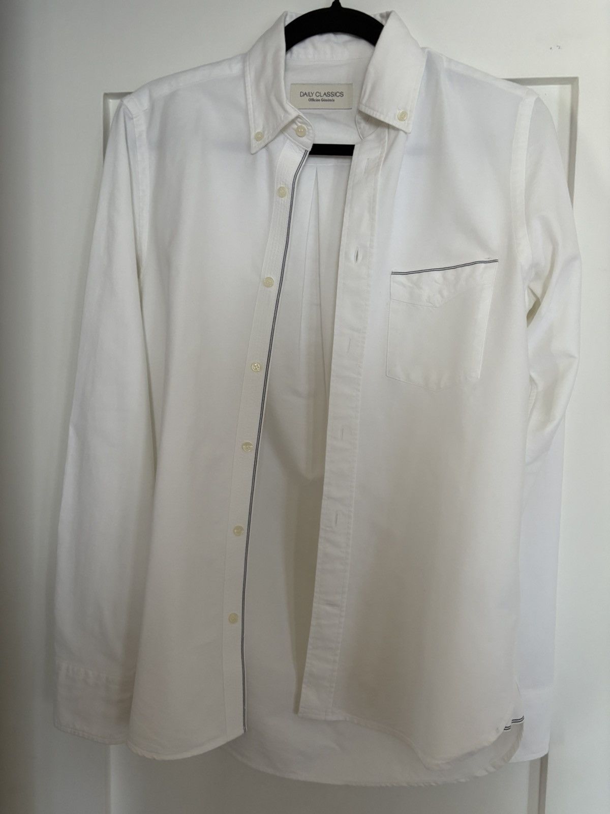 Officine Generale White Officine Generale Button Down with Trim Detail Size US XS / EU 42 / 0 - 1 Thumbnail