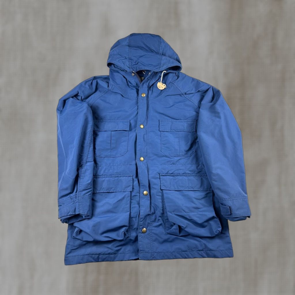 Vintage Vintage Woolrich Jacket Womens Large Blue Nylon Hooded Parka Coat USA 80s Field Size L / US 10 / IT 46 - 1 Thumbnail