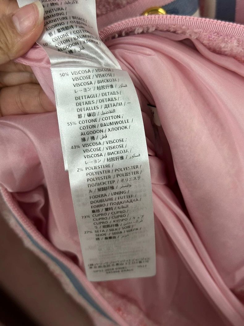 Gucci Gucci Pink braided gold buckle four-pocket jacket Size XS / US 0-2 / IT 36-38 - 8 Thumbnail