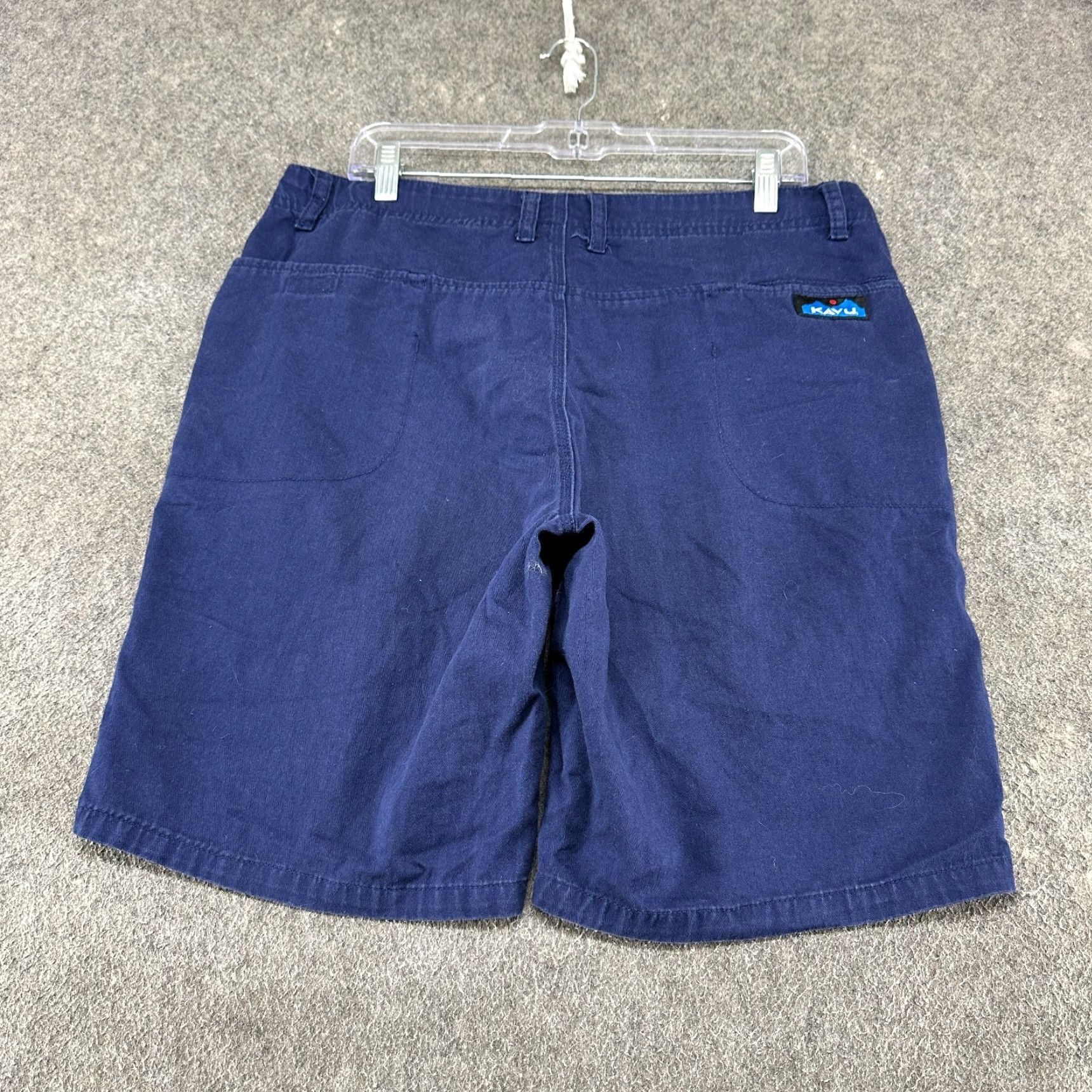 KAVU KAVU Shorts Mens 34 Blue Navy Canvas Chino Outdoor Logo 90s Vintage? No, Regular Rise 8-10in Size US 34 / EU 50 - 2 Thumbnail