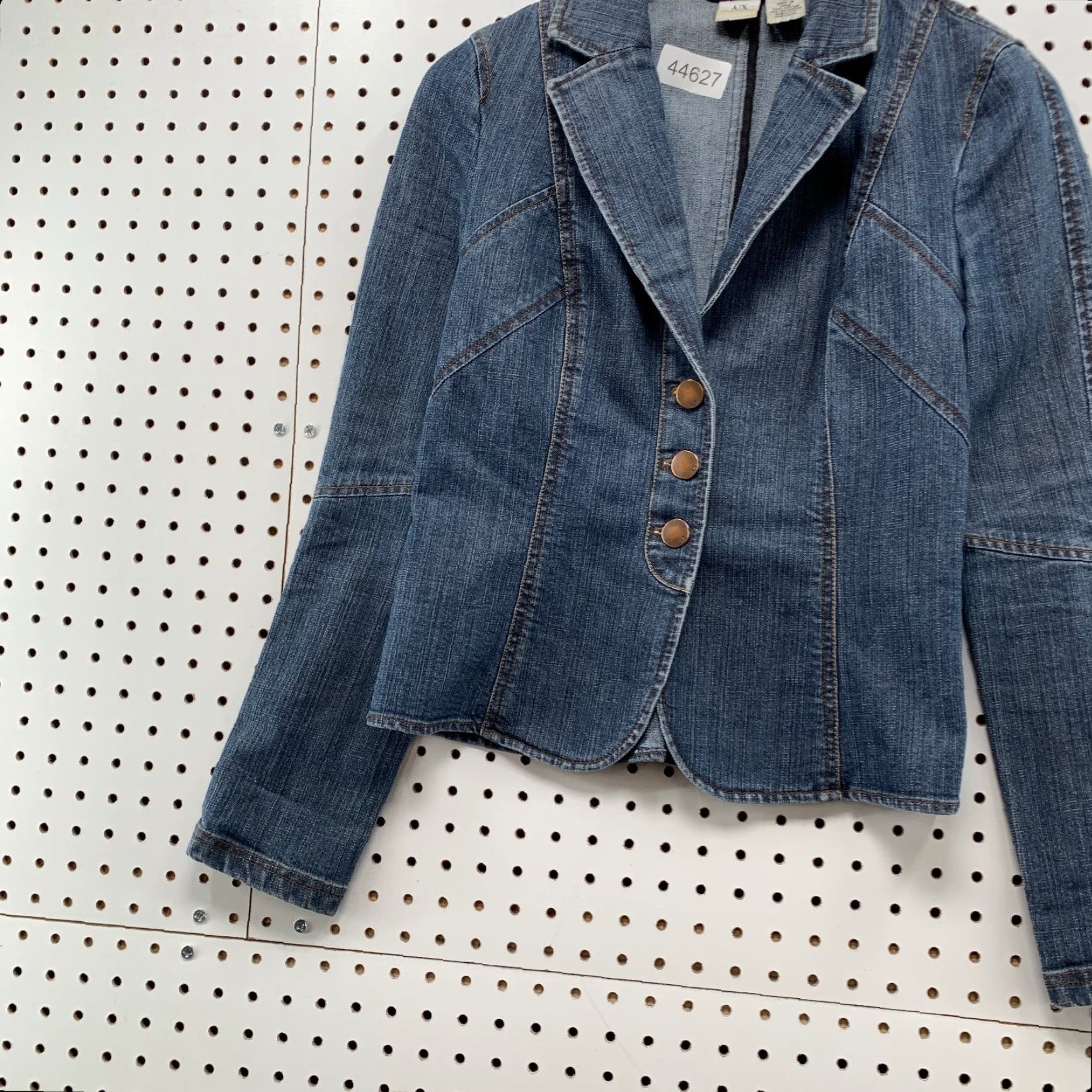 Armani Exchange AX Armani Exchange Denim Jacket Vintage Womens Medium Blue Button Y2K Up Size M / US 6-8 / IT 42-44 - 3 Thumbnail