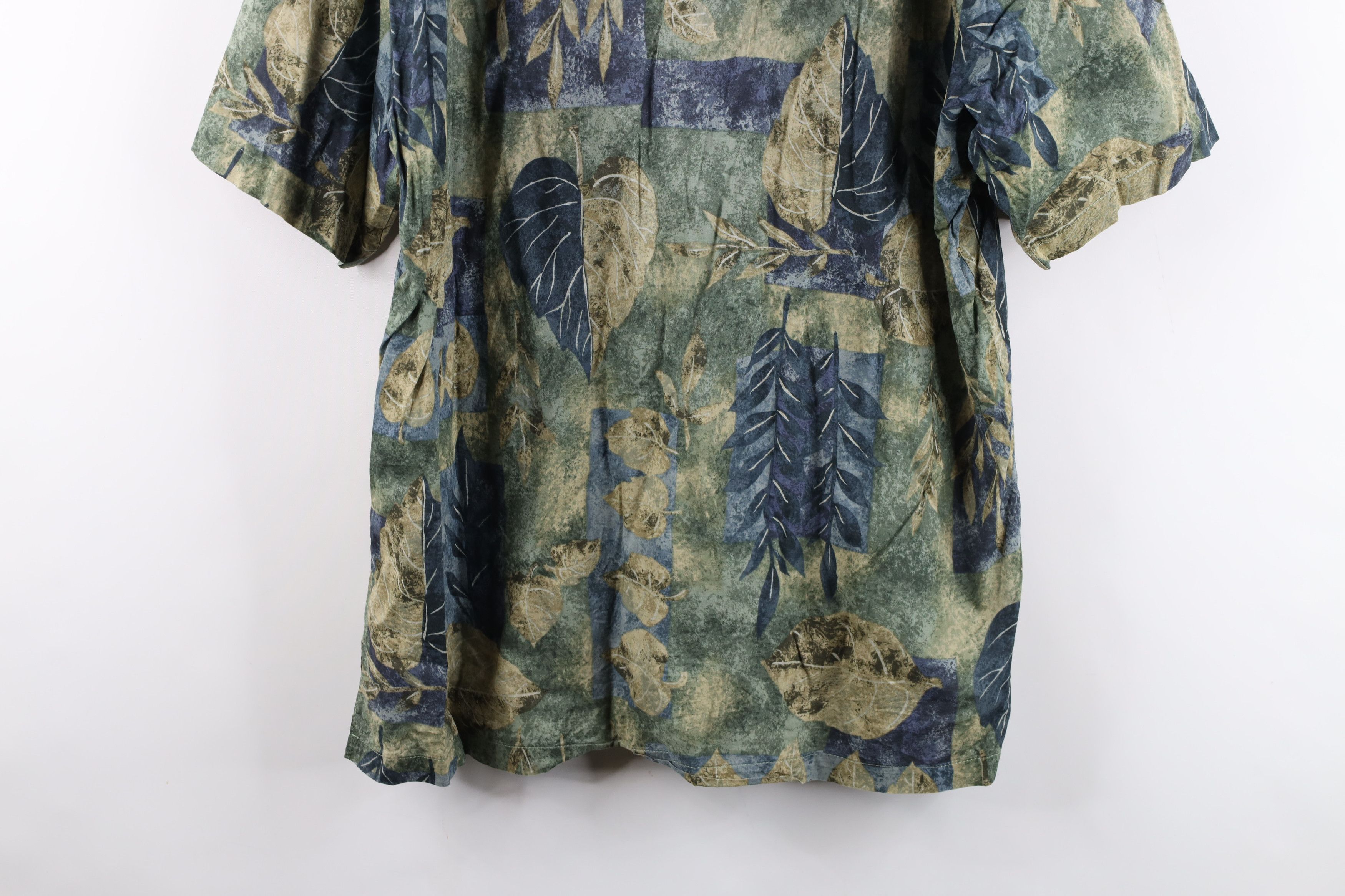 Vintage Vintage 90s Y2K Streetwear Leaf Luau Hawaiian Button Shirt Size US XL / EU 56 / 4 - 12 Thumbnail